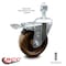 Service Caster 4 Inch High Temp Phenolic Swivel 12mm Stem Caster with Total Lock Brake SCC SCC-TSTTL20S414-PHSHT-M1215 - alternate 2